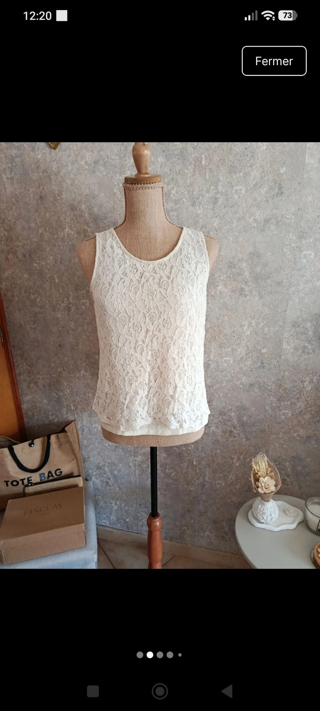 Blouse sans manche avec dentelle  – photo 2